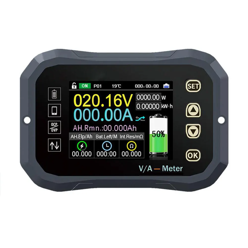 

KG-160F Voltmeter Ammeter Meter 0-120V 0-600A LCD Bidirectional Detection Multimeter Professional For Monitoring Battery Power
