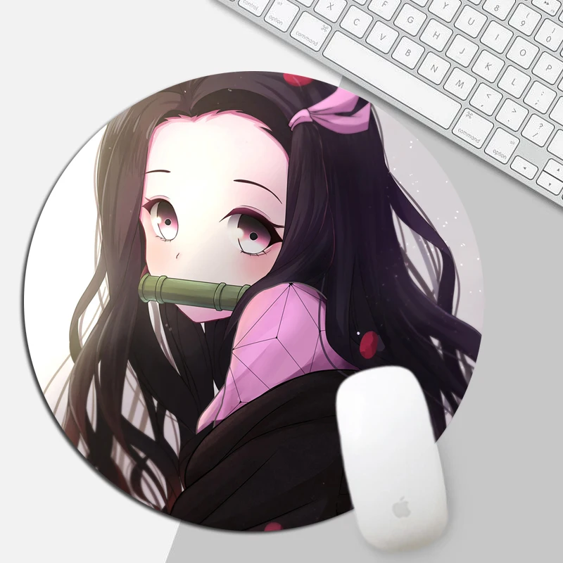 Пользовательский круглый коврик для мыши сделай сам с аниме рассекающим демонов