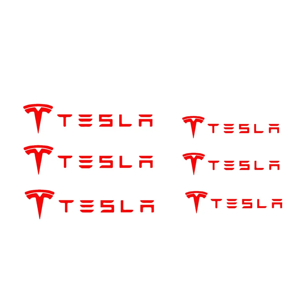 

6pcs for Tesla Hi Temp Brake Caliper Vinyl Decal Sticker