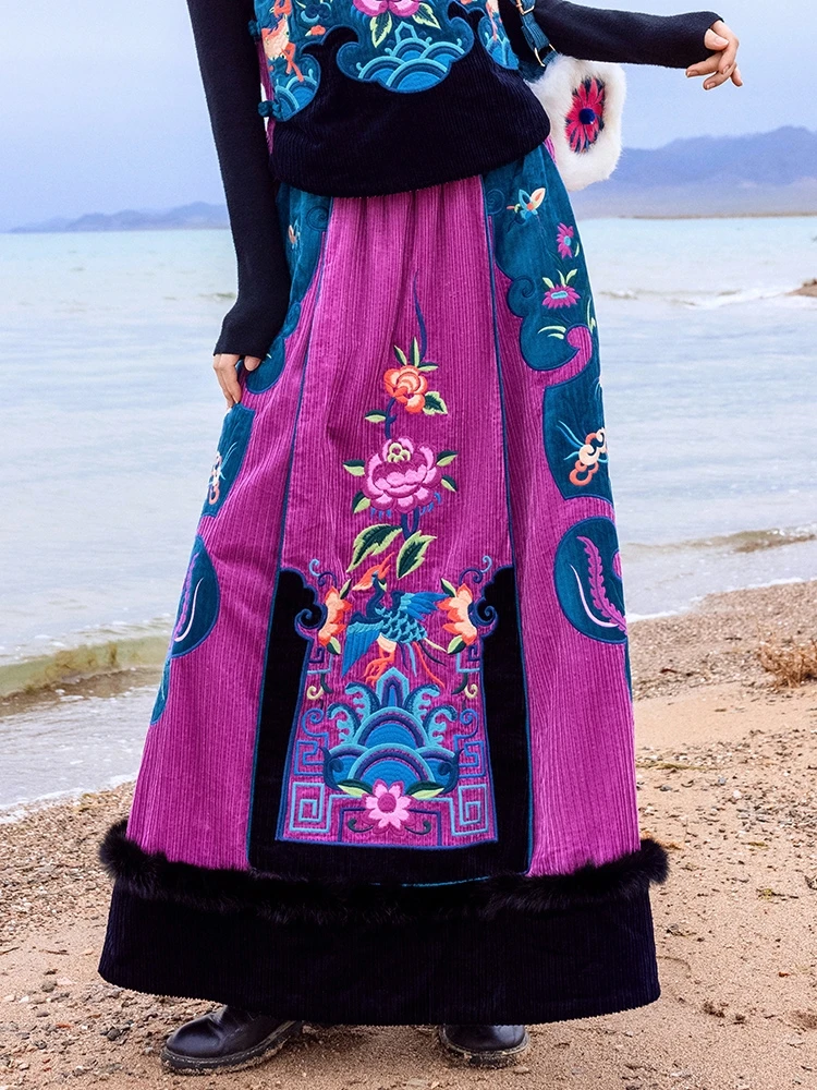 TIYIHAILEY/бесплатная доставка Новинка 2021 года Длинная женская юбка макси с