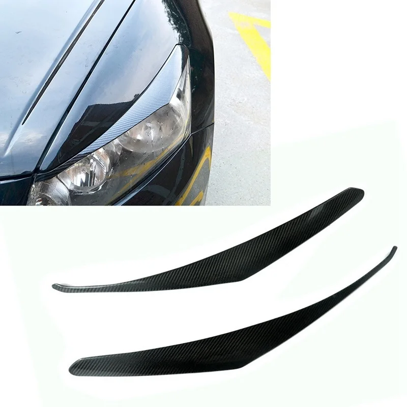 

For Honda For accord 8Th 2008 - 2013 2010 Carbon Fiber Car Sticker Front Headlights Eyebrow Eyelid Trim Cover Accessories