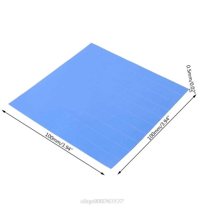 

100mmx100mmx0.5mm 1Sheet/100PCS Thermal Pad GPU CPU Heatsink Cooling Conductive Silicone Pad F05 21 Dropshipping