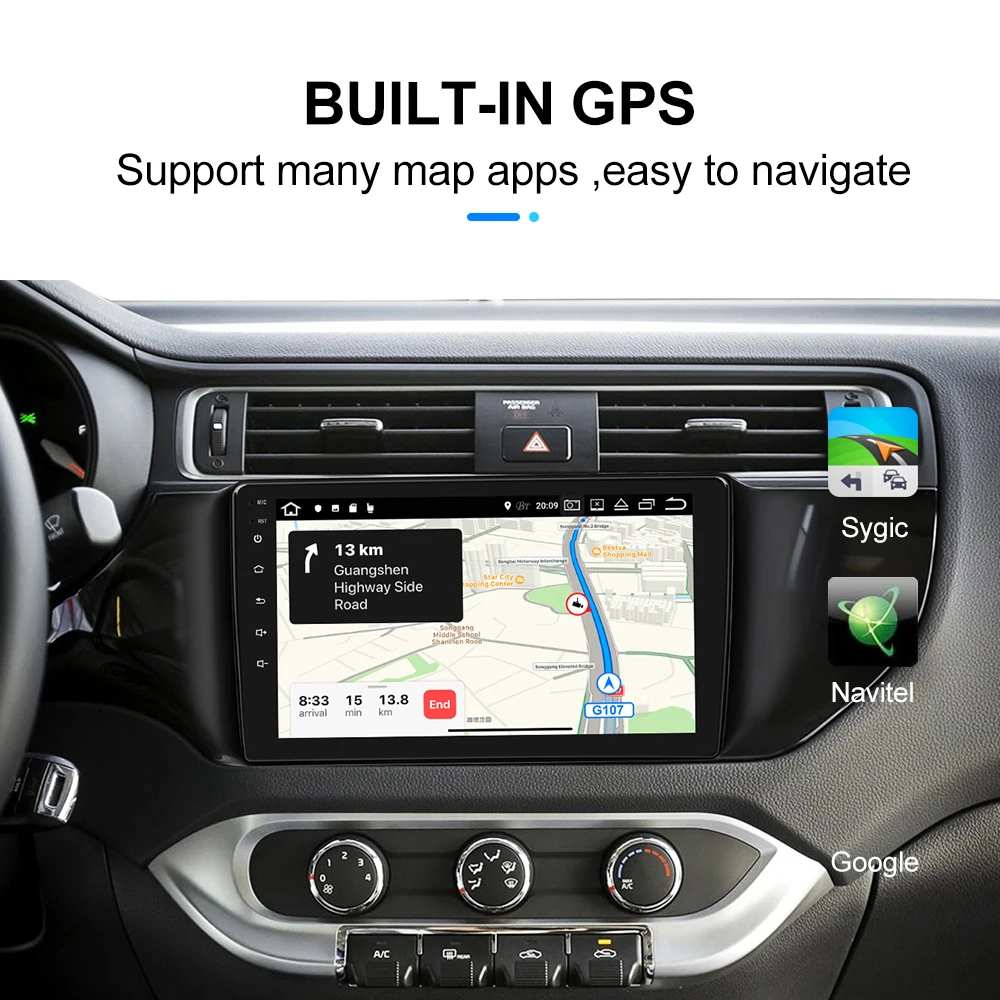 Автомобильный мультимедийный плеер для KIA RIO головное устройство 1DIN на платформе