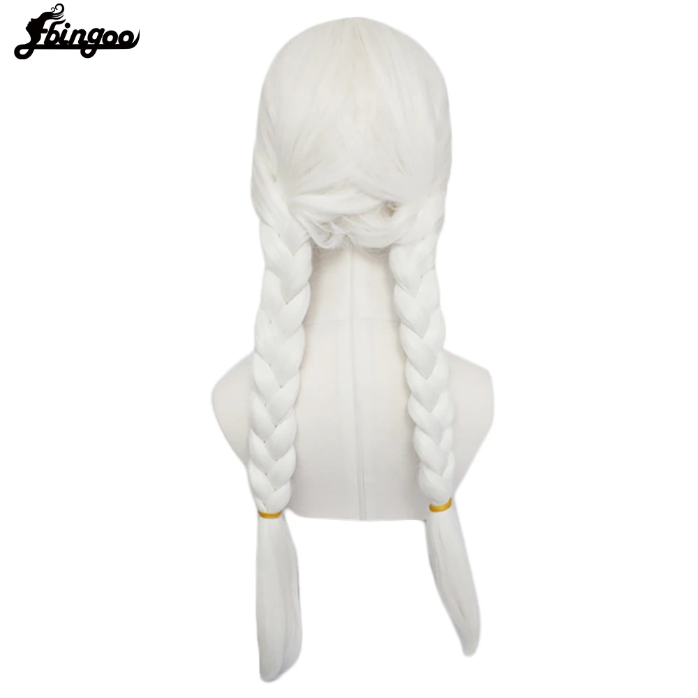 Парик Ebingoo для косплея мама Коко синтетический длинный Плетеный с белоснежной
