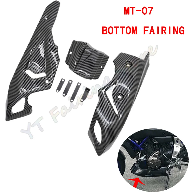 For Yamaha MT07 FZ-07 2014 2015 2016 ABS Carbon Fiber Belly Pan Engine Spoiler Lower Fairing Body Kit MT-07 MT07 FZ07