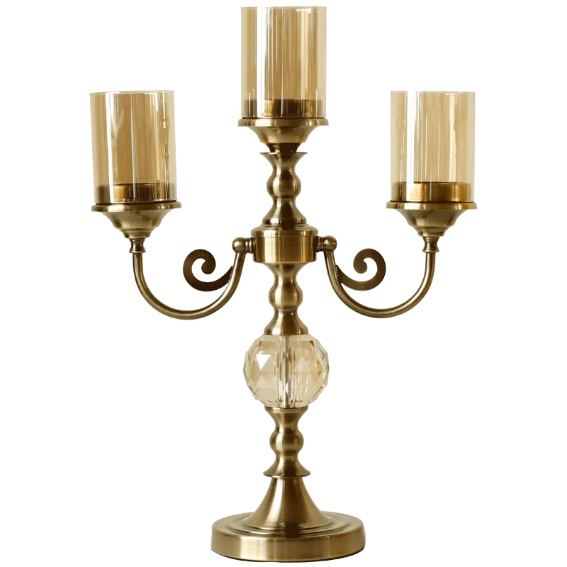Элегантный простой стеклянный цилиндр Candelabra ветрозащитный подсвечник в