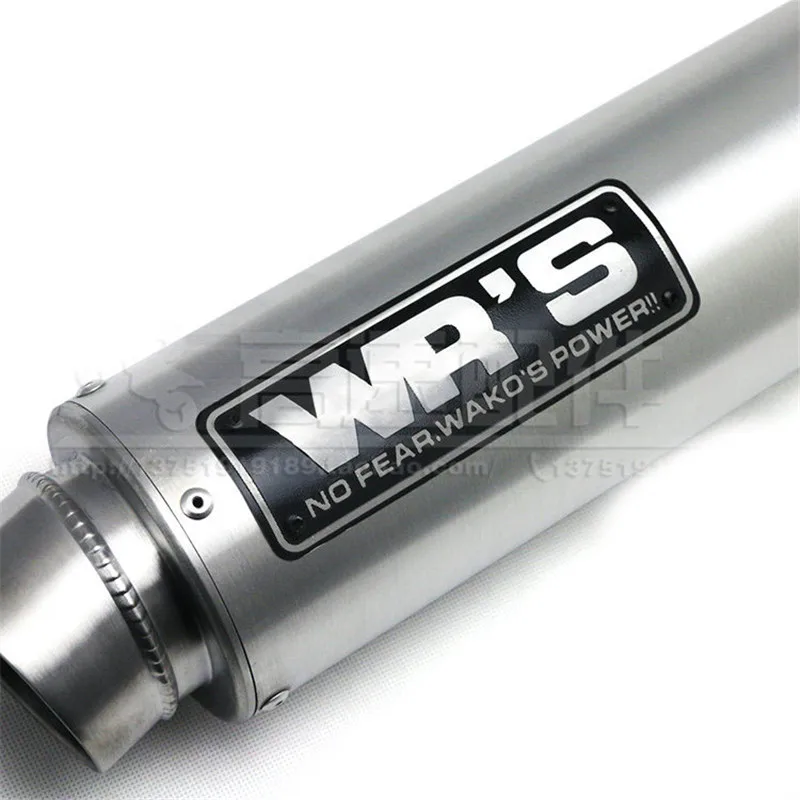 Универсальный Akrapovic Модифицированная выхлопная труба мотоцикла для WRS глушитель CB400 CBR400 VFR400 Высокое качество Черный/желтый