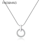 Женское Ожерелье и подвеска PAG  MAG из стерлингового серебра 925 пробы с круглыми кругами, простые ювелирные изделия, подарки.