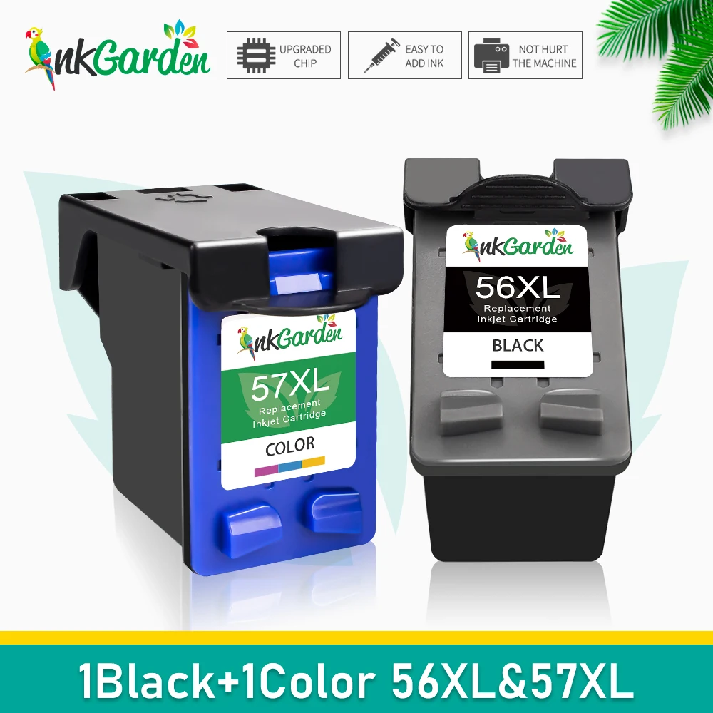 InkGarden Ink cartridge For HP 56 XL HP 57 XL Remanufactured For HP Deskjet 1350 5150 2105 5650 2115 5850 2210 9670 2150 2410