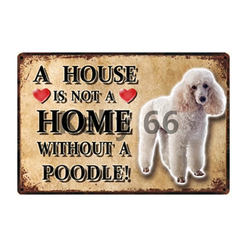 [Kelly66] оловянный постер для домашних питомцев собаки померанский мопс пудель