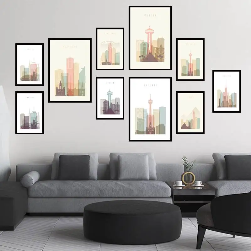 

Buffalo Buffalo skyline poster city travel gifts Canvas Art for Home Decor