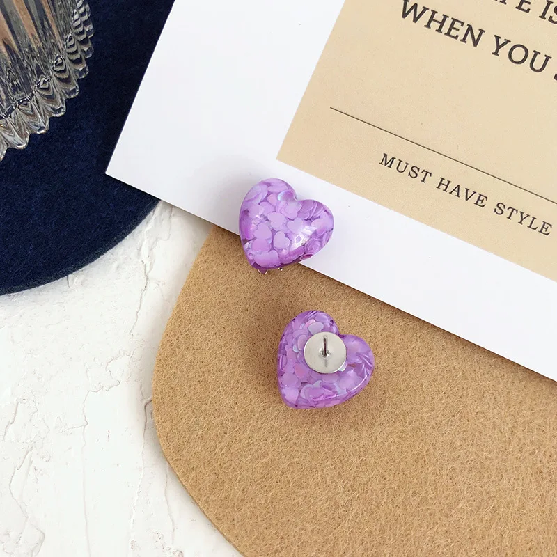 

Heart Women Earrings Resin Prevent Allergy Trendy Jewelry Vintage Simple Wedding Party Gifts IRISBee 2021 Fashion