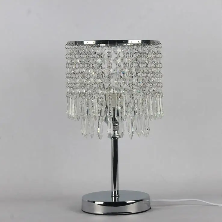 Современный Железный светодиодный прикроватный столик с кристаллами лампа для