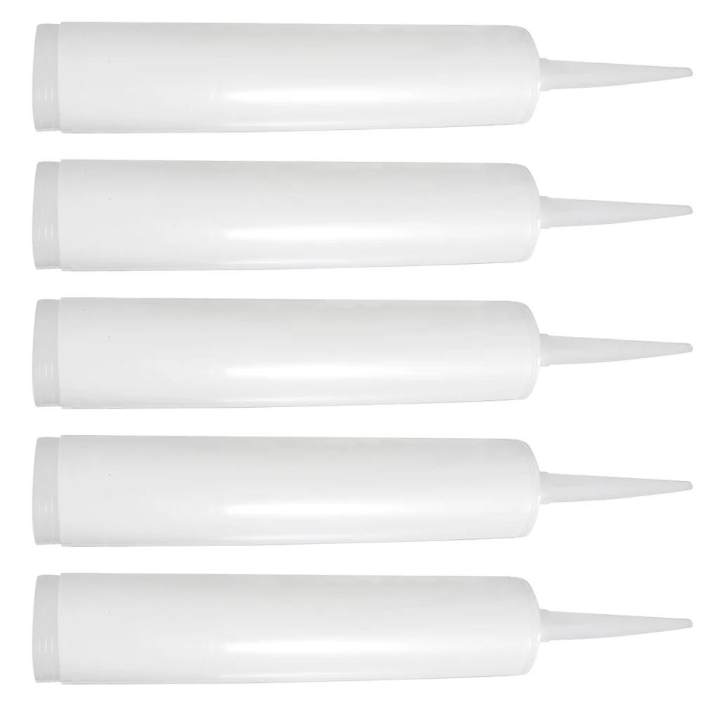

5 Pcs Empty Caulk Tubes Refillable Sealant Caulking Tube Home Supplies