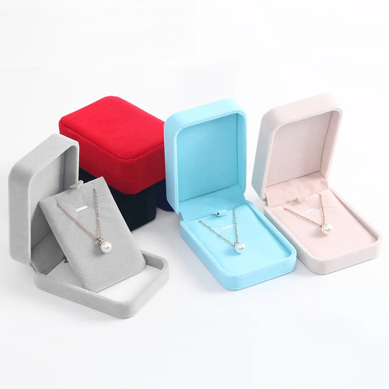 

Jewelry Box Velvet Pendant Box Display Case Bangle Gift Boxes for Jewellery Trinket Boxes Storage Holder Jewelry Organizer