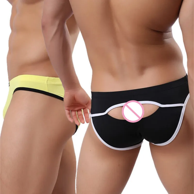 

Sexy Men's Underwear Fashion Sexy Briefs Ice Silk Underpants Smooth Slip Quality Fabrics Soft 7 Color