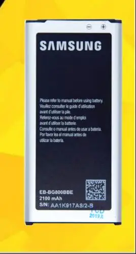 Новый подлинный мобильный/сотовый телефон батарея для samsung GALAXY S5 мини SM G800F EB BG800CBE