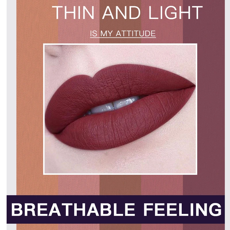 Губная помада матовая Водонепроницаемая бархатная губная сексуальные красные