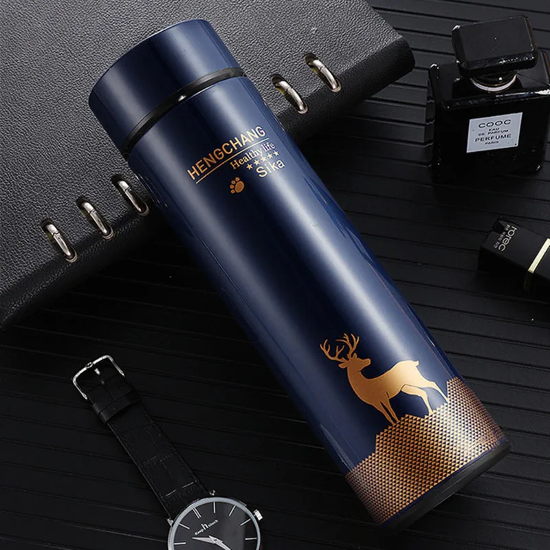 Термос из нержавеющей стали с изображением лося 450 мл | Дом и сад