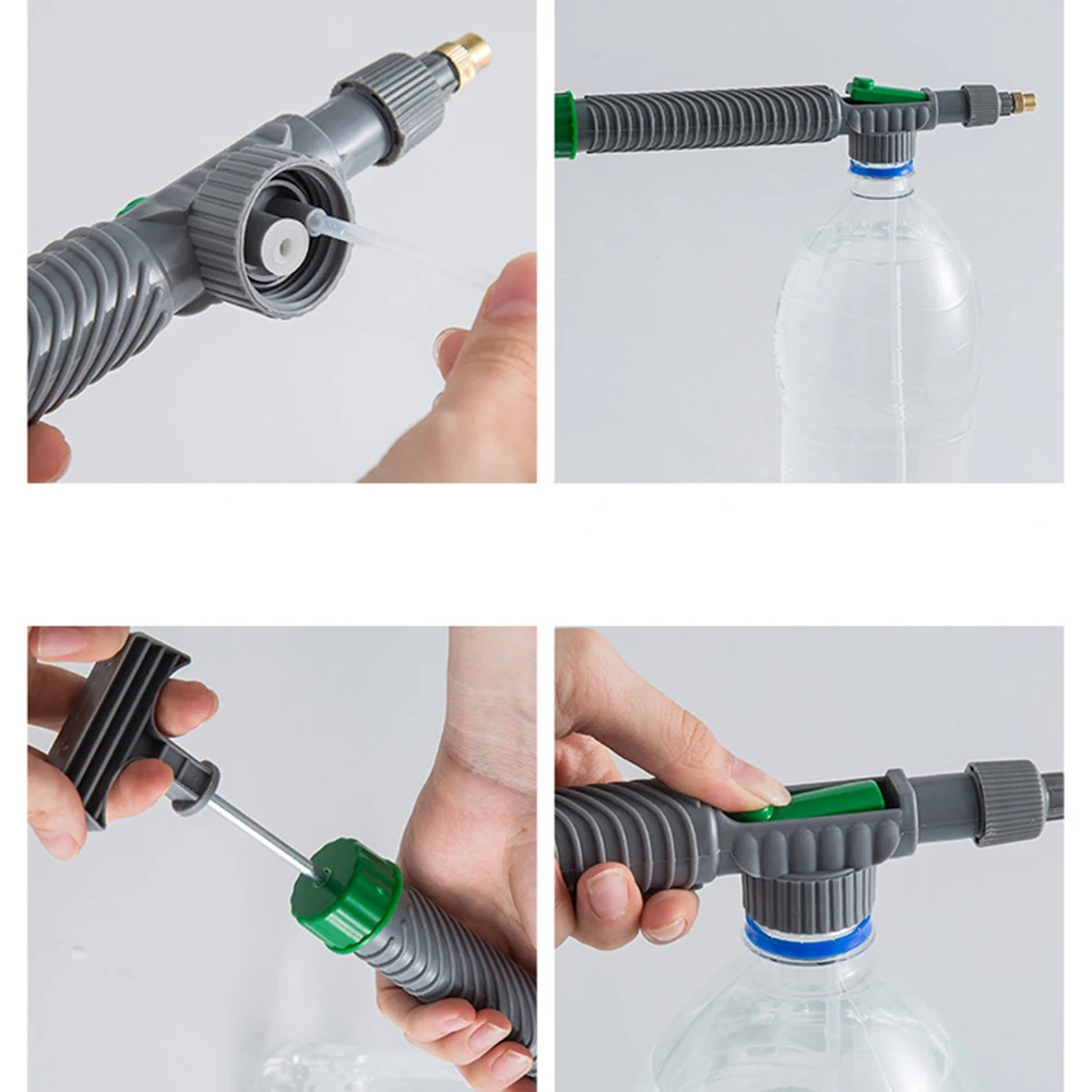 

High Pressure Portable Plastic Air Pump Manual Sprayer Adjustable Drink Bottle Spray Head Nozzle Garden Watering Irrigation Tool