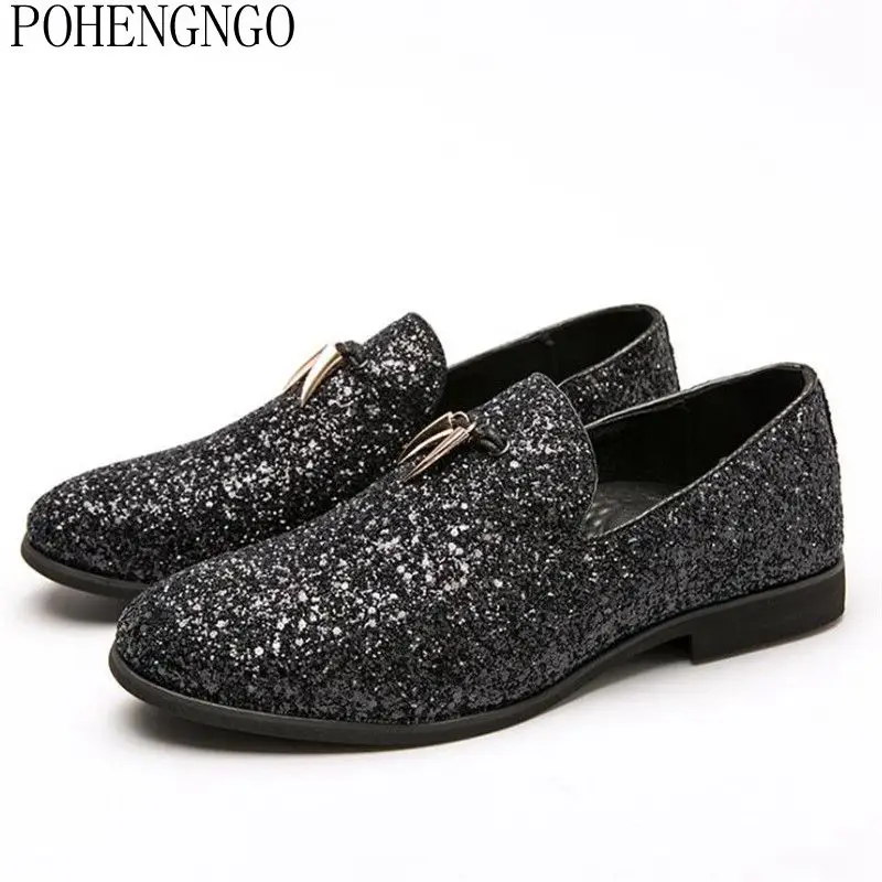 

Мужские вечерние туфли с бахромой, темно-синие туфли без застежки, лоферы, повседневная обувь для выпускного вечера, на плоской подошве, вес...