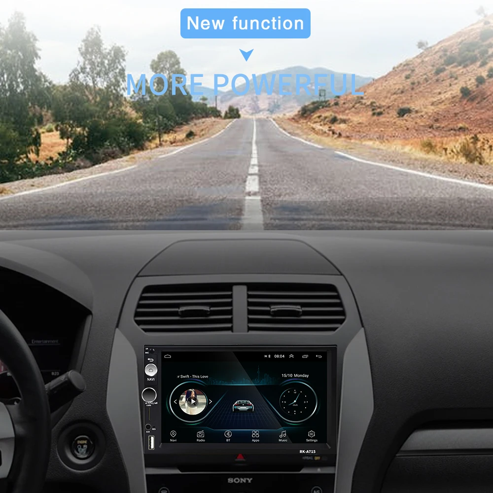 Podofo автомобильное радио 2 Din Android 8 1 автомобильный мультимедийный плеер gps Wifi