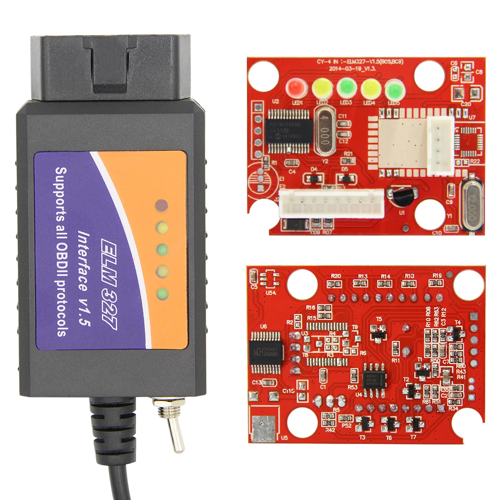 Лучший ELM327 V1.5 USB рштепселя PIC18F25K80 чип HS CAN / MS для FORScan elm327 v1.5 Ford OBD2 диагностический