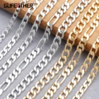 Цепочка для самостоятельного изготовления ювелирных изделий GUFEATHER, набор для самостоятельного изготовления ювелирных изделий из меди и никеля, 18k, длина 1 млот