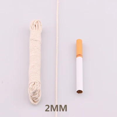 2mm round 5yards 5yd/лот высокопрочный натуральный цвет круглый плоский канат хлопок шнуры для дома ручной работы аксессуары для одежды проекты рукоделия - Цвет: 2mm round 5yards