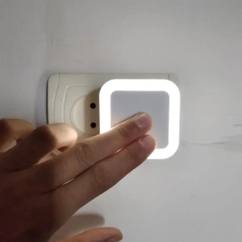 

LED Night Light with Dusk-to-Dawn Sensor Bedroom Bathroom Kitchen Hallway Stairs Lamp EU Plug Household Outdoor Dropping