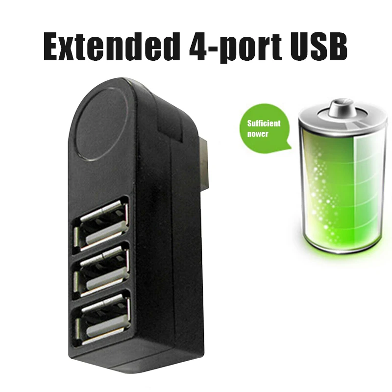 Портативный 3 порта USB 2 0 концентратор Мини 270 Поворотный сплиттер ноутбук ПК