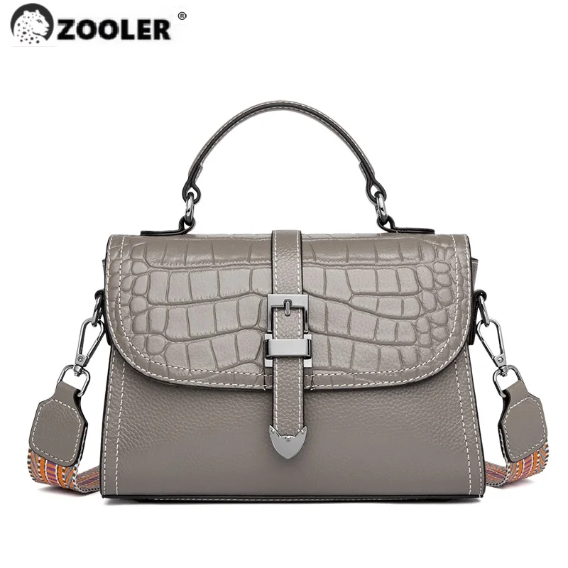 Женская сумка из мягкой натуральной кожи ZOOLER черная дизайнерская на плечо для