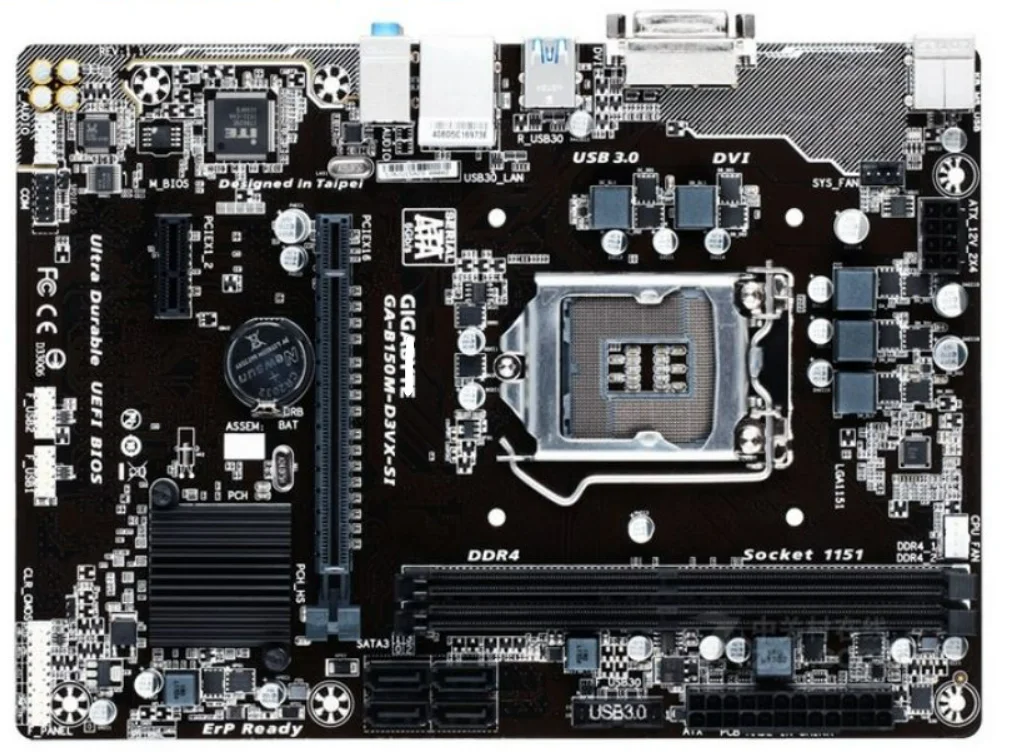 

B150M-D3VX-SI DDR4 LGA 1151 B150 used Desktop Motherboard 32GB USB2.0 USB3.0 DVI GA-B150M-D3VX-SI mainboard