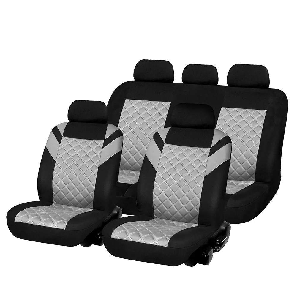 

Car universal seat cover single seat 9-piece diamond pattern mesh cloth for all seasons