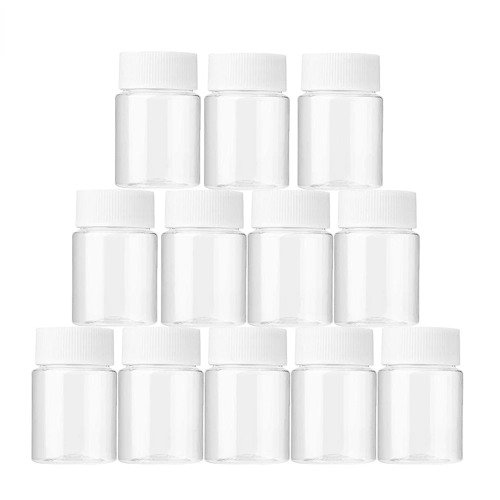 

10pcs 60cc 60ml HDPE Medical Bottle Plastic Transparent Pill Bottle Capsules Bottle Sample test Capsule Container