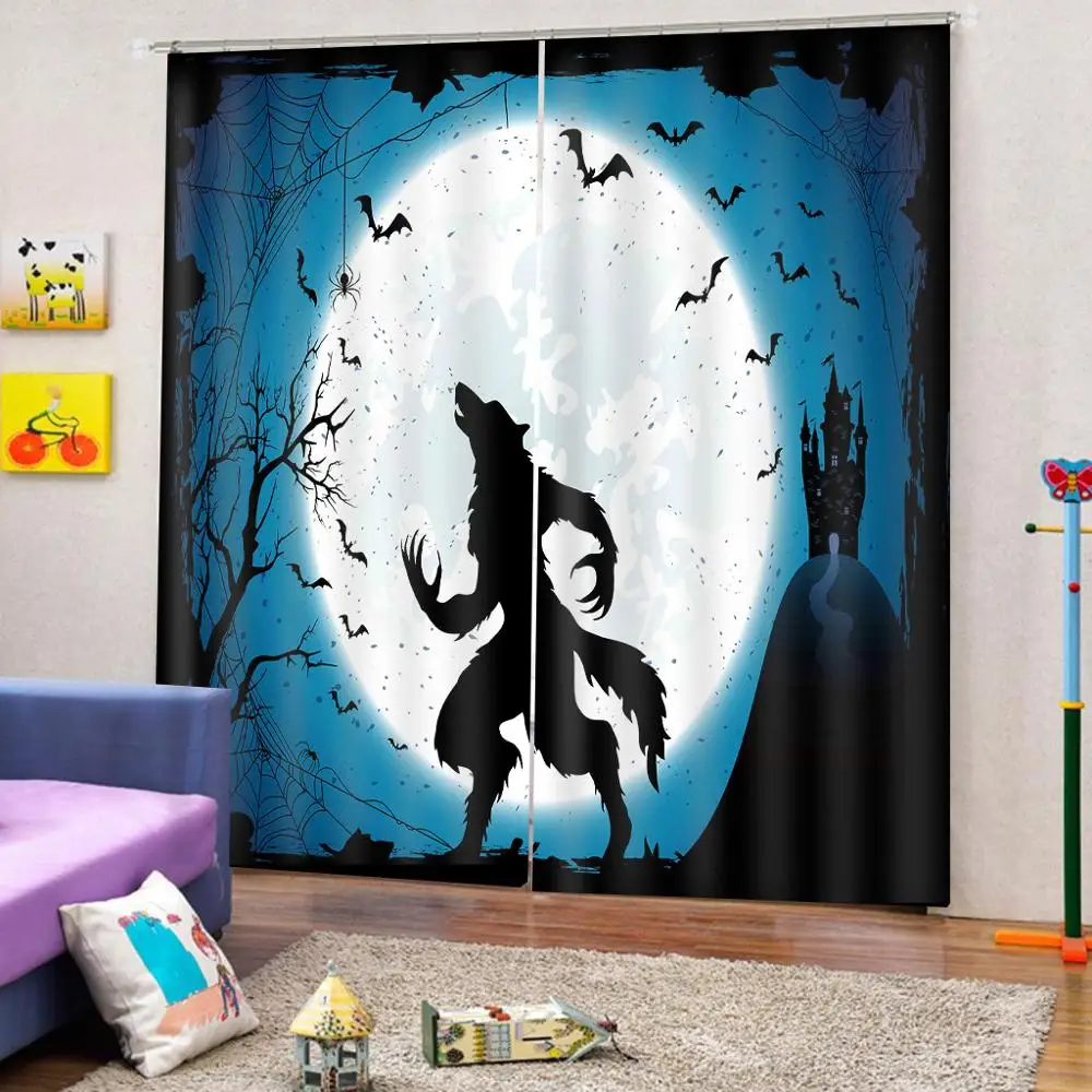 Затемняющие шторы с Луной под обезьяной для гостиной спальни занавески на окна