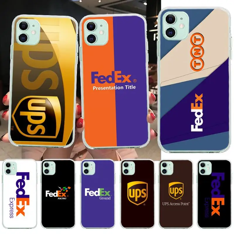Чехол для телефона Express UPS Fedex iphone 12 11 Pro Max Mini XS 8 7 6 6S Plus X 5S SE 2020 XR силиконовый мягкий