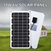 10w 6v solar generator charger mini semi flexible diy solar panel with battery clips