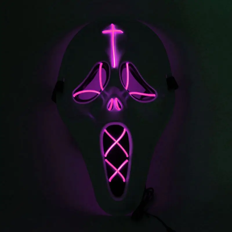 Неоновая маска светодиодный светильник Вечерние Маски светящиеся EL The Purge год