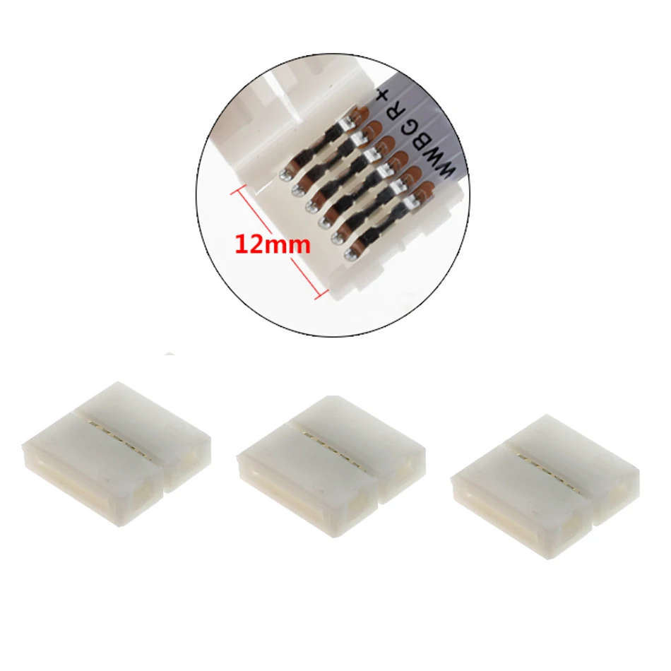 6Pin LED Strip Connector 12mm for 5050 RGBCCT Free Welding | Обустройство дома