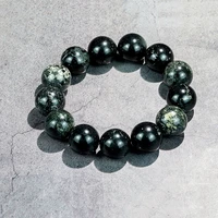 high density natural strong magnetic olive meteorite bracelet round beads genuine bracelets to help sleep solid hand beads