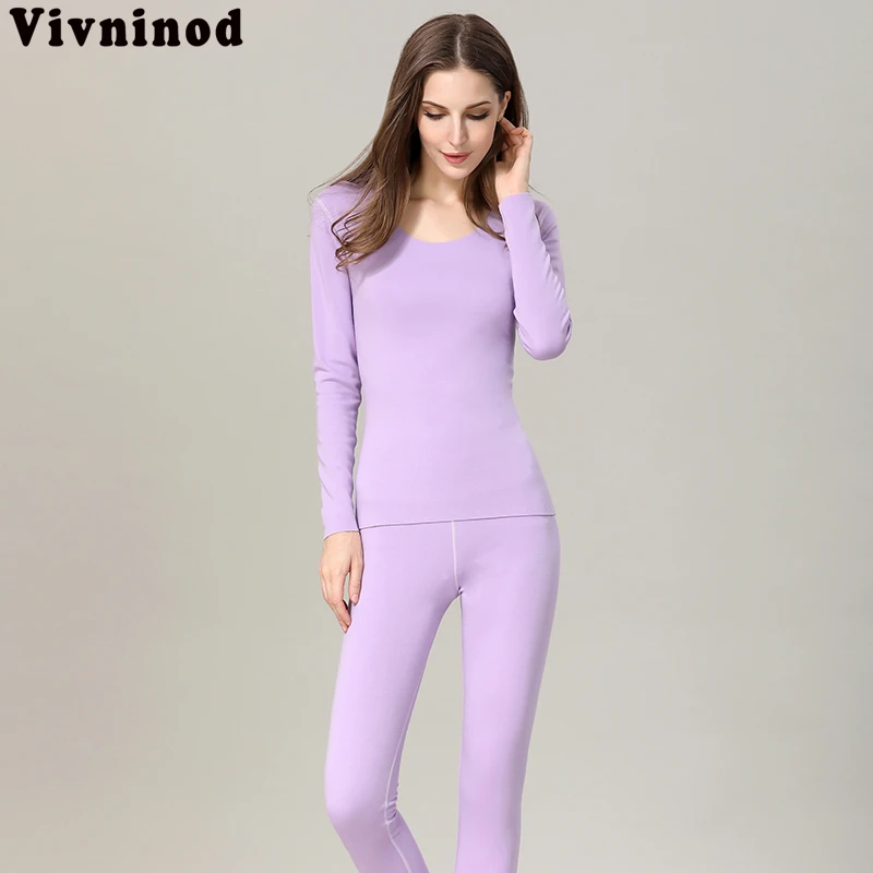 Осенне-зимнее Новое хлопковое женское термобелье утепленное нижнее белье