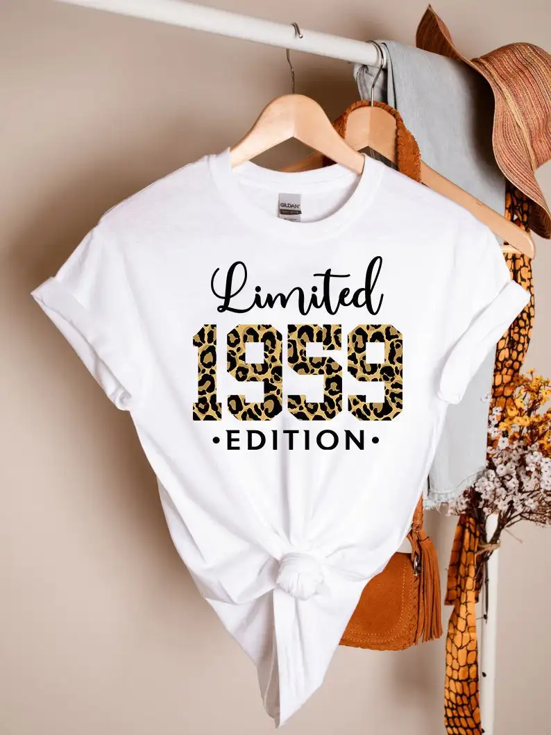

Винтажная футболка, ограниченный выпуск 1959, подарок на день рождения 62й, рубашка с леопардовым принтом 1959, рубашка для вечеринки на день рож...