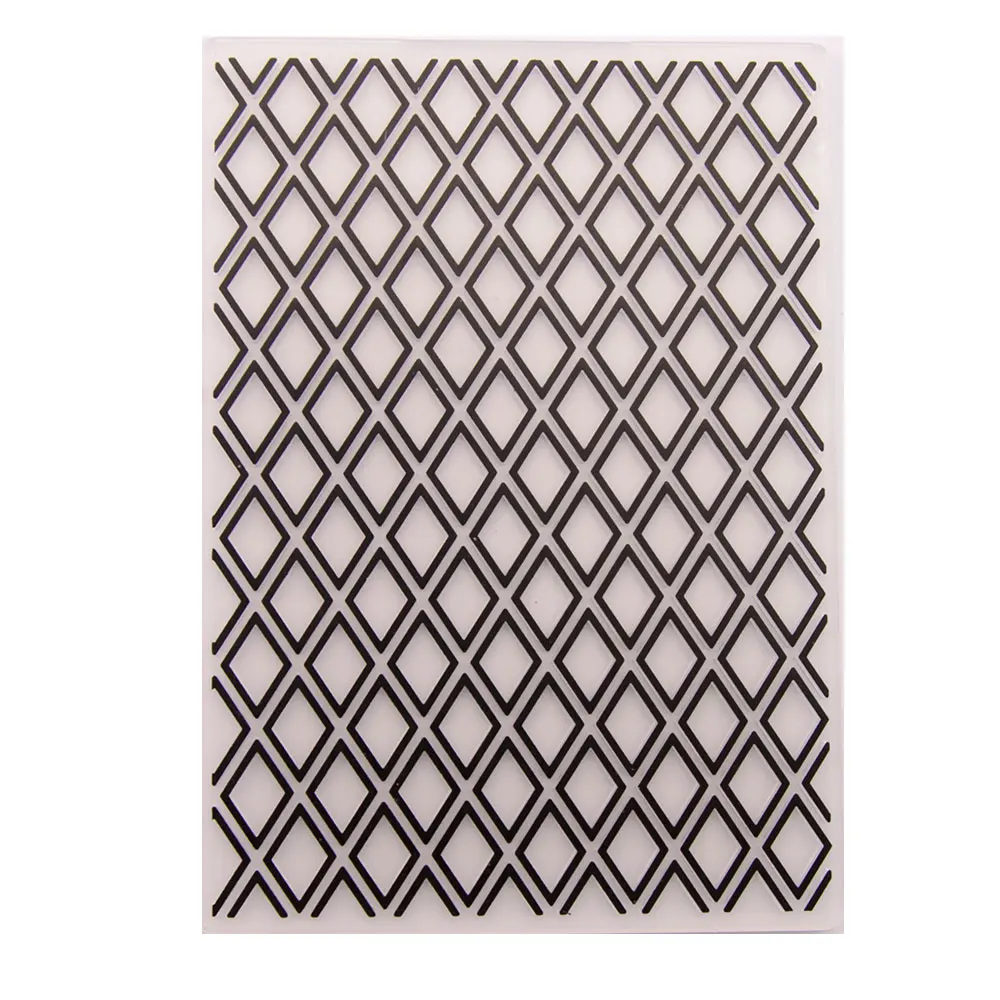 

Diamond pattern Plastic Embossing folders Template for DIY Scrapbooking Crafts Making Photo Album Card Holiday Decoration