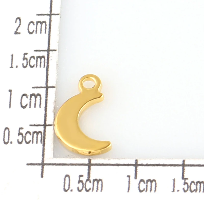 

20pcs Stainless Steel Moon Pendant Earring Necklace Bracelet Decoration Moon Pendants Suitable DIY Handmade Jewelry Making HXD