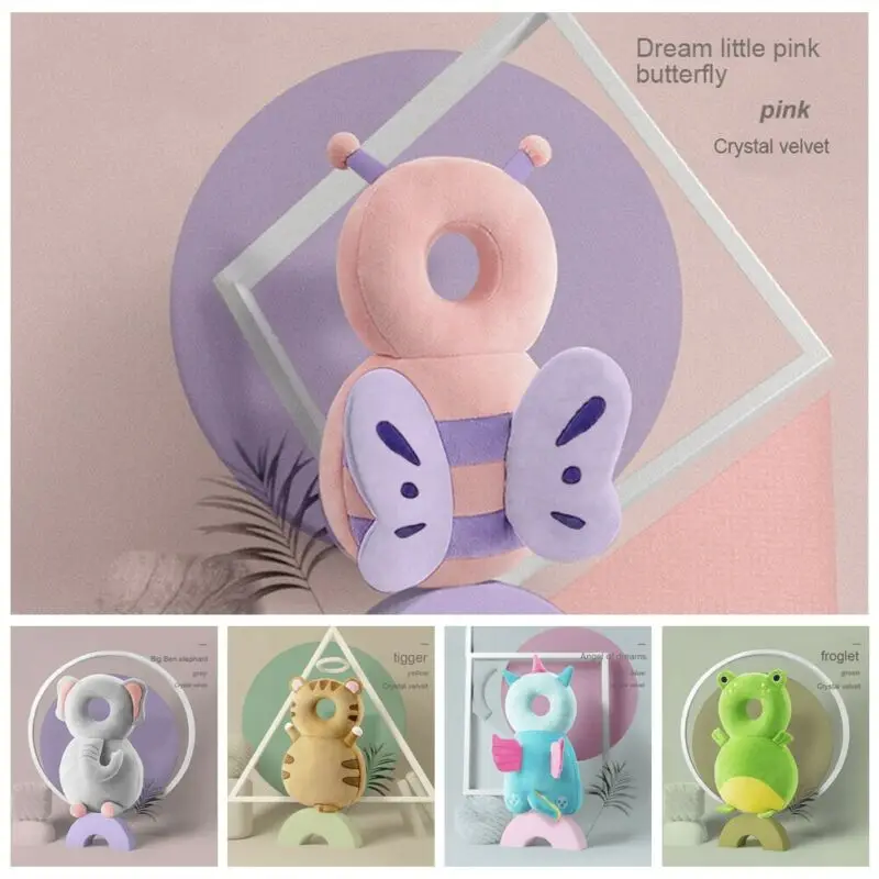 

1-3T Toddler Baby Head Protector Safety Cushion Back Prevent Injured Unicorn Bee Cartoon Security Pillows