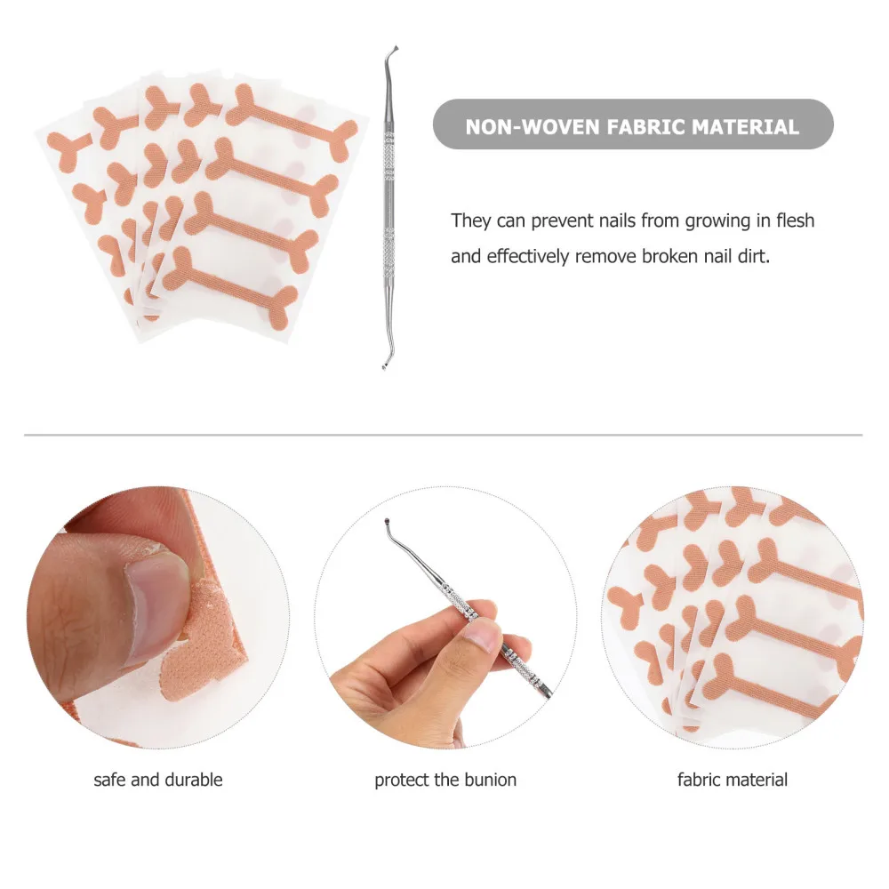 

1 Set Ingrown Toenail Correction Patch Tape Stickers Toenail Stickers (Silver)