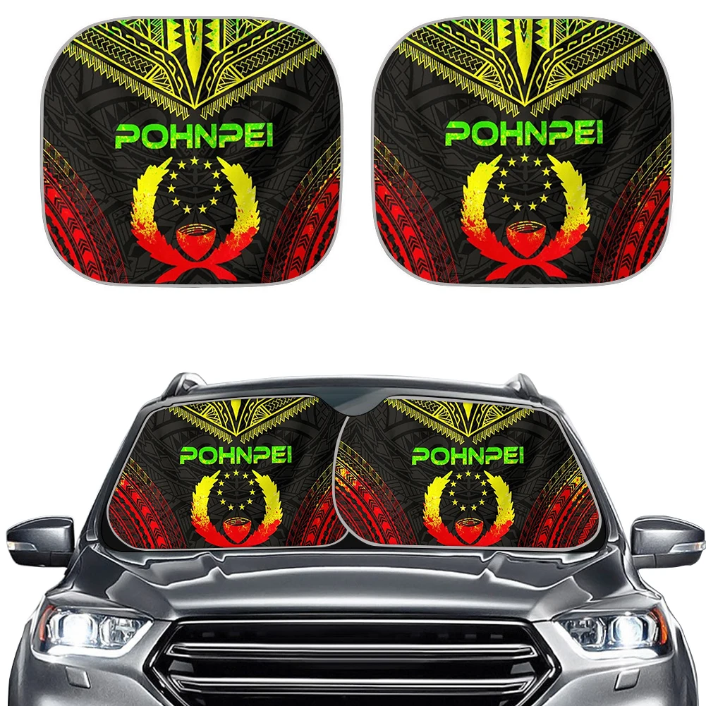 

Pohnpei Polynesia Printed 2pcs/Set Side Window Sunshade Car Sun Shade Stylish UV and Heat Car Sunshades for Side Windows UV Sun