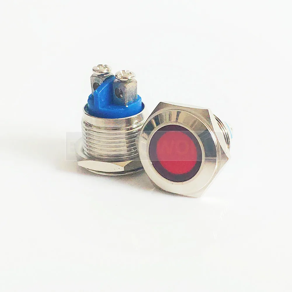 Фонасветильник 12 мм водонепроницаемый индикатор сигнала 5 В 24 220 фонарь с