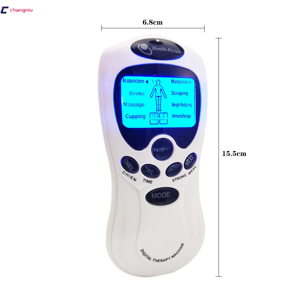 Белый Электрический стимулятор с двойным входом 50 шт./лот массажер всего тела для